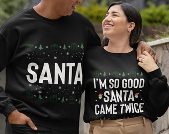 Lustige Paare hässliche Weihnachten Sweatshirt, freche Weihnachts