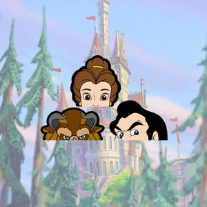 Beauty and the Beast Peeker Stickers