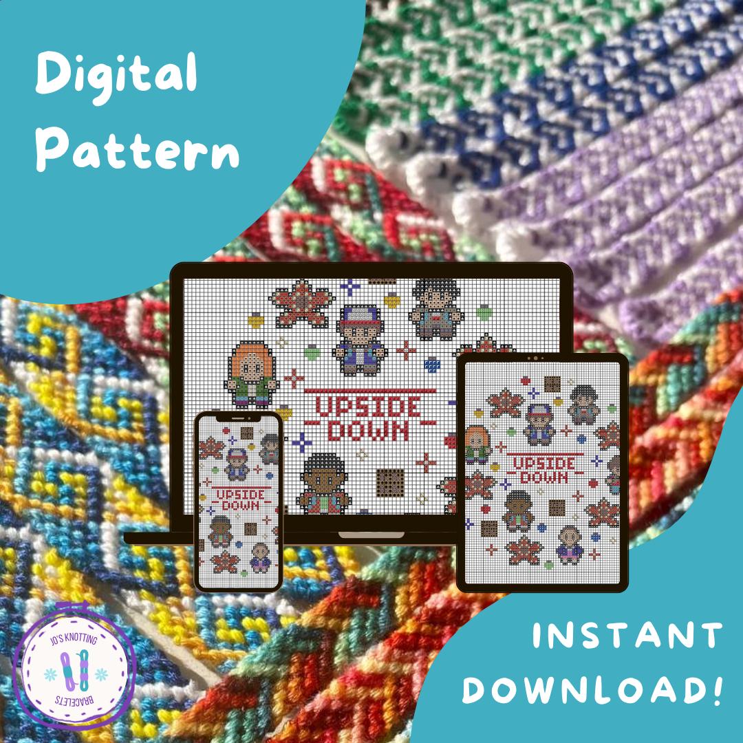Stranger Stuff Upside Down Chart: Cross Stitch Pattern, Tv Show Scary ...