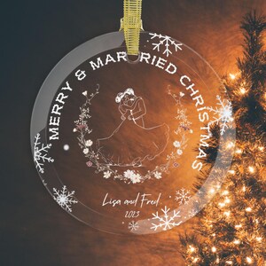 Merry Married Ornament Our First Christmas Married Ornament Our First Christmas as Mr Mrs Ornament Personalized