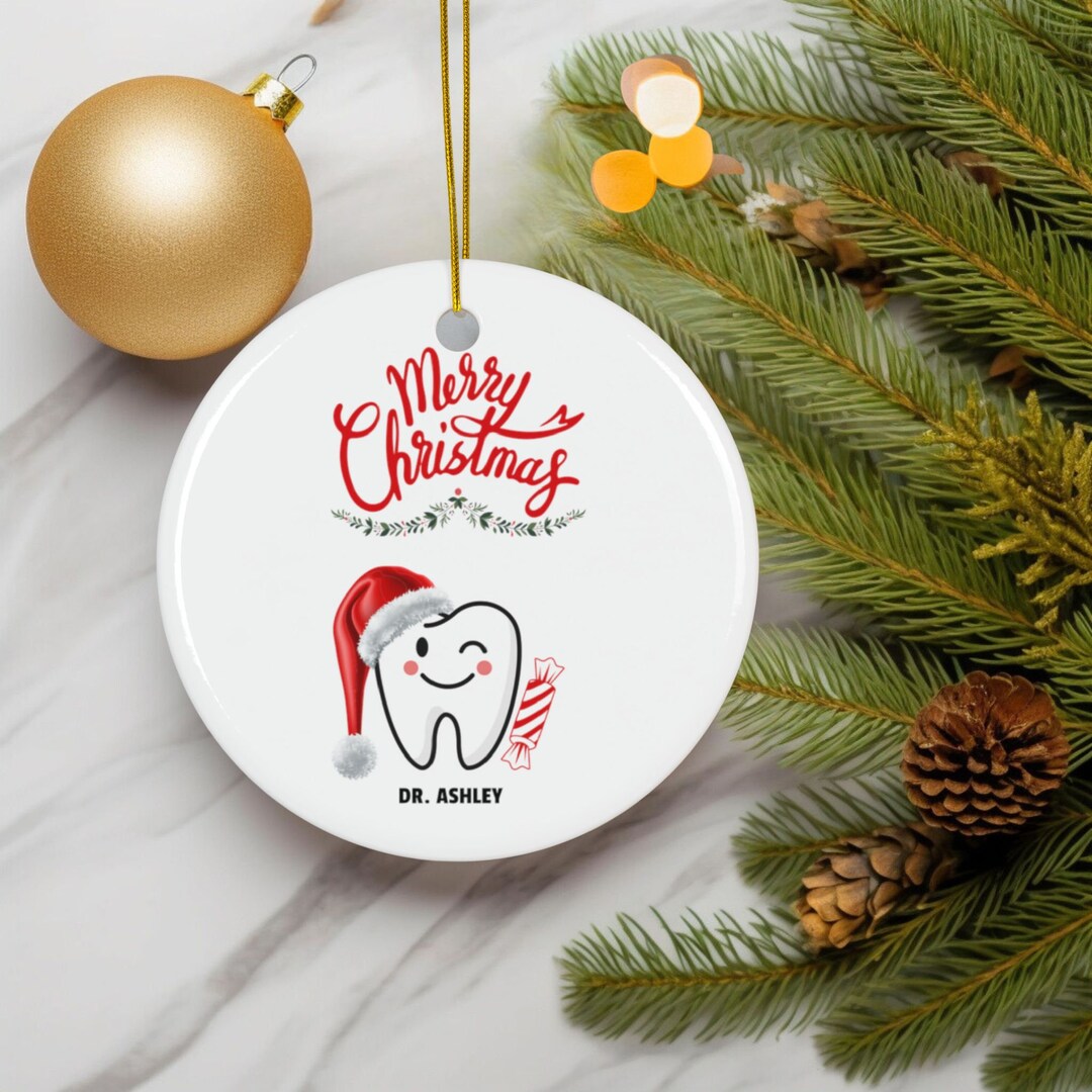 Christmas Dental Ceramic Ornament Dental Assistant Gift Thank You Gift