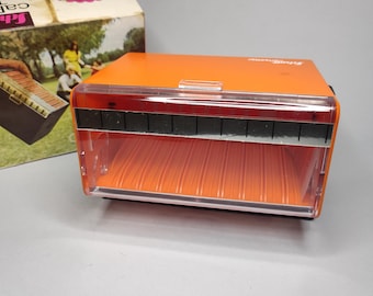 Vintage UNUSED Schott caRsetter Typ 104 Cassette Holder Orange 70s