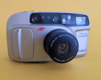 Minolta RIVA Zoom 70 Retro Camera for 35mm Film Point and Shoot Film Camera