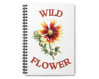 Wildflower notebook, flower notebook, gift notebook, nature notebook, spring notebook, watercolor flower notebook, birthday gift notebook