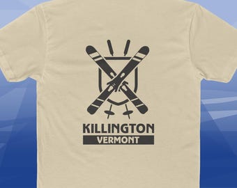 Camiseta de esquí Killington para hombre y mujer, invierno, esquí, montaña, Vermont, viajes, nieve
