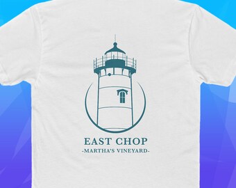 Hombres y mujeres / East Chop, Martha's Vineyard Lighthouses, Camiseta, Viajes, Mar, Agua, Océano, Emoción
