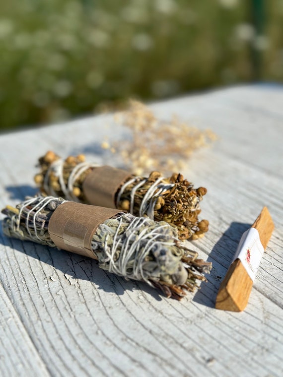 tobacco smudge stick Sage Devi Burn it before meditation White Sage Smudge Stick &