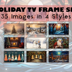 Frame TV Art Christmas & Winter Bundle 30+ Artworks Large Collection Instant Download Christmas TV Frame Art Christmas TV Art Frame tv Set