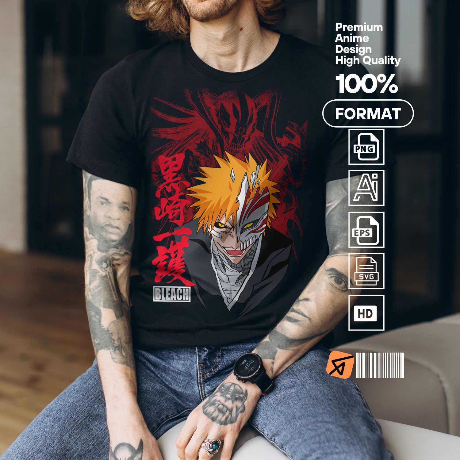 Buy Chad Fullbring Yasutora Sado Ichigo Kurosaki Clipart Anime Printing  Womens T-shirt Summer Street Casual Stretch Slim Tees Basic Couple Tshirs  at affordable prices — free shipping, real reviews with photos —