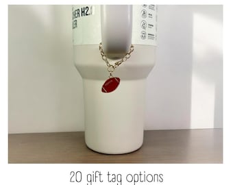 Dije para vaso - Fútbol - Dije para asa - Stanley - HydroJug - Owala - Simple Modern - HydroFlask - BruMate - Yeti - Regalo para mujeres