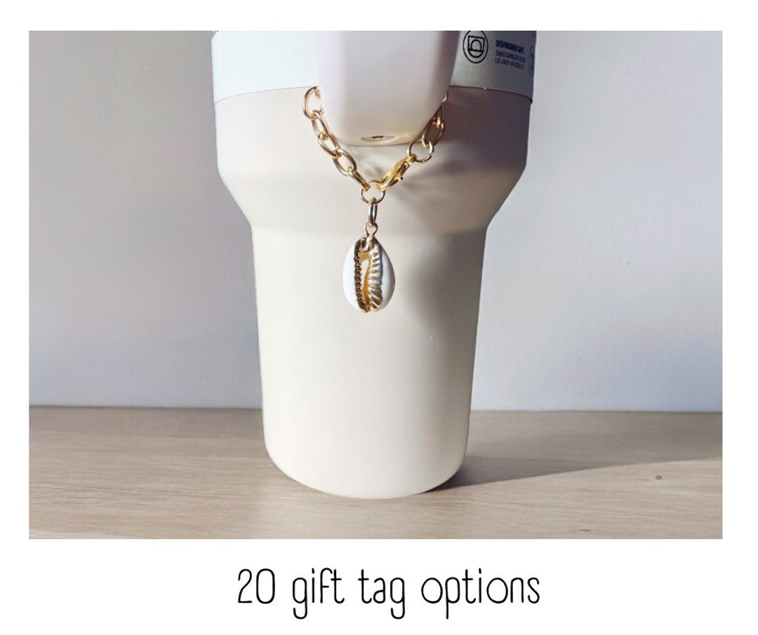 Tumbler Charm - Gold Sea Shell - Handle Charm - Stanley - Hydrojug ...
