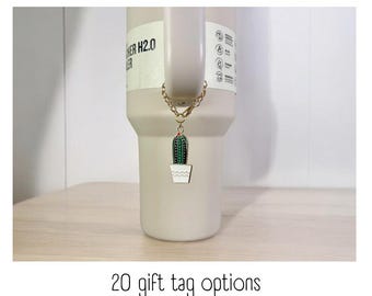 Tumbler Charm - Potted Cactus - Handle Charm - Stanley - HydroJug - Owala - Simple Modern - HydroFlask - BruMate - Gift for Women