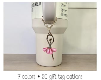 タンブラーチャーム - バレリーナ - ハンドルチャーム - スタンレー - ハイドロジャグ - オワラ - シンプルモダン - ハイドロフラスク - ブルーメイト - 女性へのギフト - 彼女へのギフト
