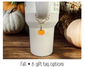 Tumbler Charm - Pumpkin - Handle Charm - Stanley - HydroJug - Owala - Simple Modern - HydroFlask - BruMate - Gift for Women