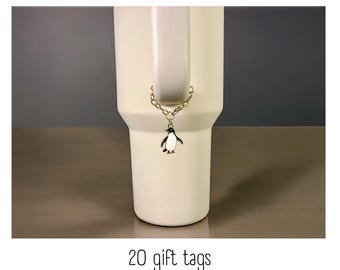 Tumbler Charm - Penguin - Handle Charm - Stanley - HydroJug - Owala - Simple Modern - HydroFlask - BruMate - Gift for Women - Gift for Her