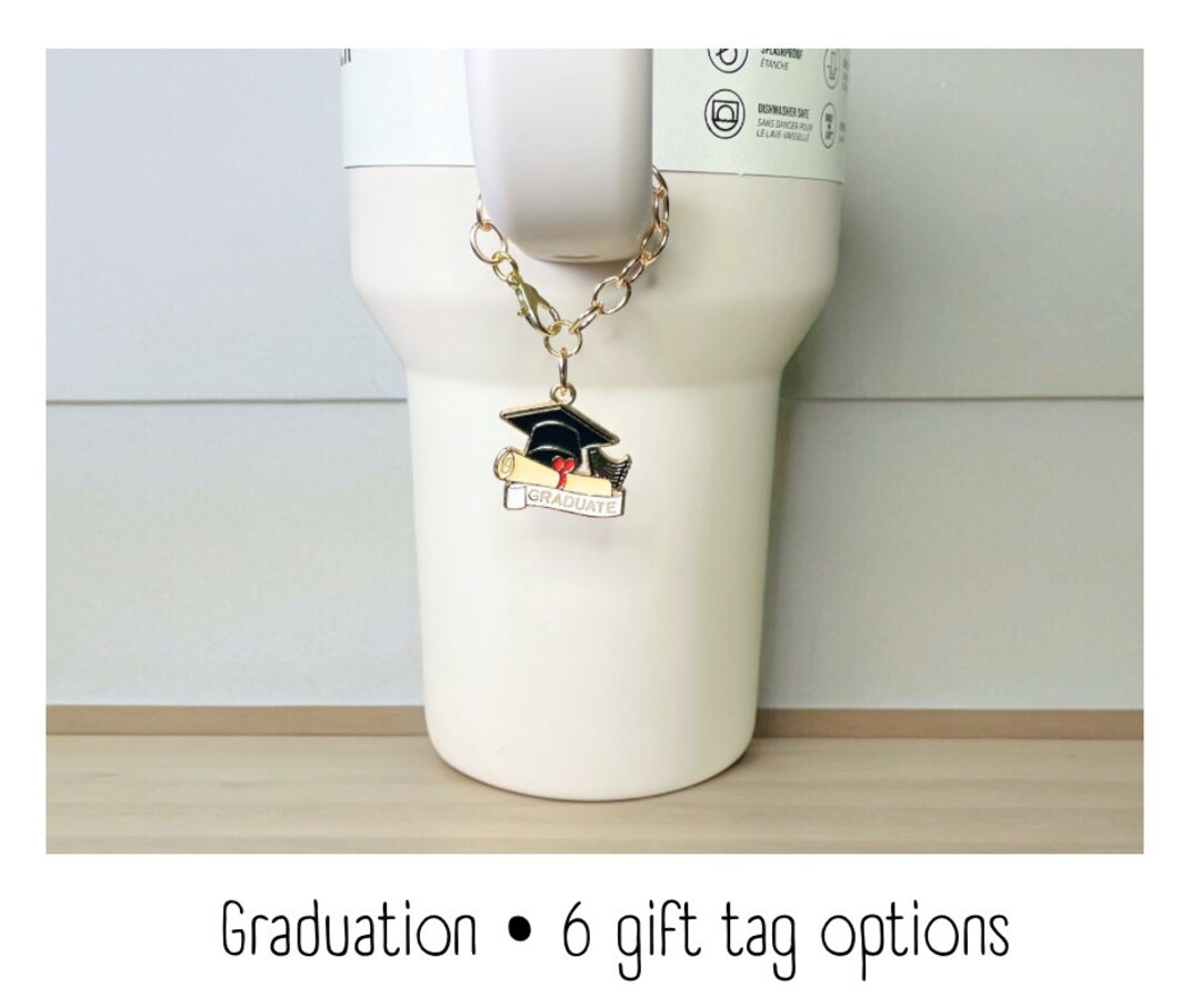 Graduation Handle Tumbler Charm - Graduation - Handle Charm - Stanley - Hydrojug - Owala ...