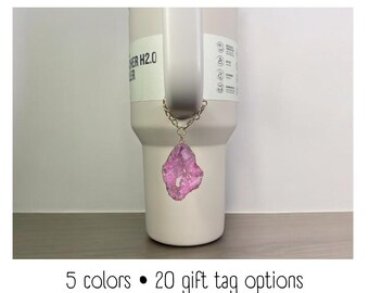 Tumbler Charm - Geode - Handle Charm - Stanley - HydroJug - Owala - Simple Modern - HydroFlask - BruMate - Gift for Women - Gift for Her