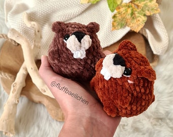 Benedikt the Beaver no-sew/low-sew crochet pattern