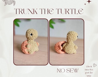 Trunk the turtle no-sew crochet pattern incl. modifications for costumes