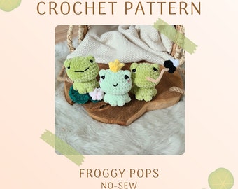 Froggy Pops 3-in-1 No-Sew Crochet Pattern Frog