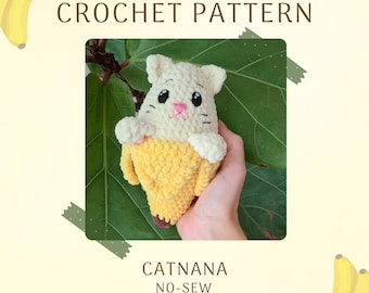 Catnana - Cat Banana No-sew Crochet Pattern