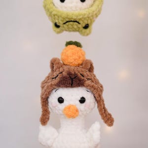 Padrão de crochê Ganso Divertido • Ganso Amigurumi de Costura Simples • Padrão para Iniciantes • Inclui Chapéu de Sapo e Fantasia de Capivara imagem 8