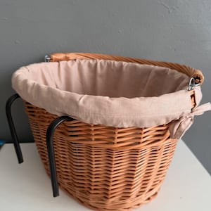 rattan bicycle front basket natural wicker bike basket handmade wicker bicycle accessories ecofriendly bike bag rattan bike storage basket