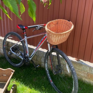 natural wicker bike basket handmade rattan bicycle front basket ecofriendly bike bag wicker bicycle accesories storage basket