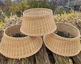 wicker christmas tree collar ecofriendly wicker christmas tree stand natural woven christmas tree skirt christmas decor handmade tree skirt