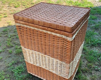 handmade wicker bathroom linen storage bin laundry basket with lid ecofriendly laundry hamper natural wicker basket bathroom organizer
