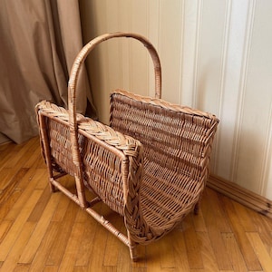 umweltfreundlicher geflochtener Holzkorb mit Griff.Naturholzkorb aus geflochtener Naturfaser