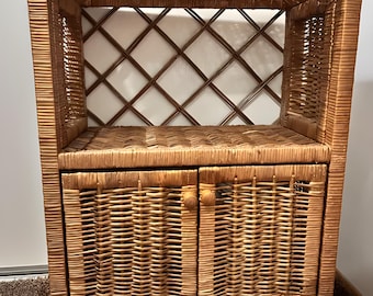 handmade wicker book shelf ecofriendly wicker cabinet with doors natural rattan chest of drawers bookcase plant shelf woven rattan bookshelf