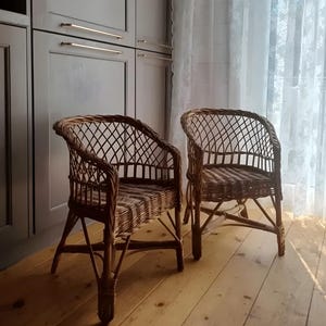 handmade wicker kid&#39;s chair outdoor patio furniture rustic chair ecofriendly small child chair rattan seat patio natural rattan accent chair