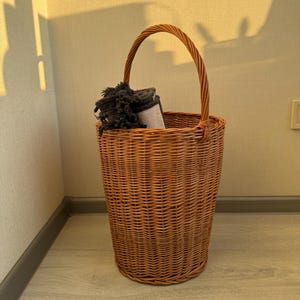 手作りのフラワーガールバスケット、環境に優しい編み込み籐の