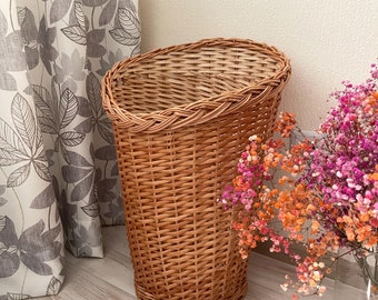 handmade wicker laundry basket ecofriendly wicker hamper natural wicker storage basket round laundry basket hamper bathroom organizer basket