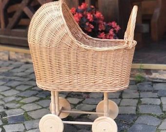 籐製 乳母車（ベビーカー ）アンティーク家具 ディスプレイ用具