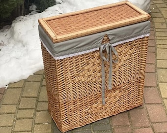 wicker laundry hamper bathroom linen storage bin basket with lid natural rattan woven laundry basket holder