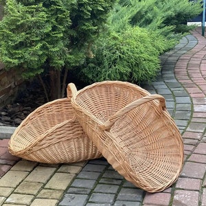 Wicker Log Holder Log Basket Boho Firewood Storage Wicker Storage Basket Firewood Carrier Firewood Basket With Handle Rattan Basket Etsy