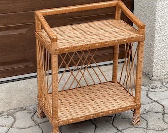 Schuhschrank umweltfreundliches Schuhregal, Rattan Schuhschrank Boho Möbel, rustikales Schuhregal mit Schubladen Vintage Stil