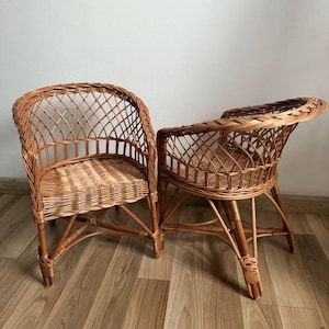 ecofriendly rustic rattan chair handmade garden wicker chair natural wicker outdoor furniture woven patio chair lounge armchair boho decor