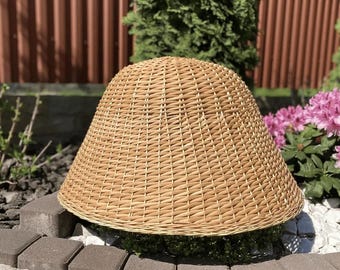 natural wicker lampshade handmade woven pendant lighting boho hanging ceiling light shade ecofriendly pendant lamp restaurant boho lighting