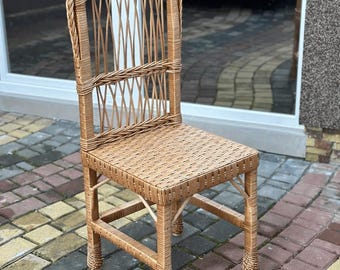 handgeflochtener Rattan Stuhl Gartenstuhl Rattan Rattan Rattan natürlich geflochtener Gartenstuhl Rattan Rattan natürlich geflochtener Stuhl