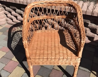 ecofriendly woven patio chair handmade garden wicker chair natural wicker outdoor furniture boho decor lounge armchair patio furniture