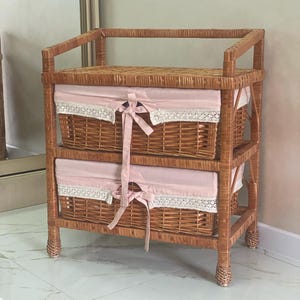 natural wicker chest of drawers ecofriendly rattan dresser handmade wicker shoe rack rattan case boho furniture small chest of drawers