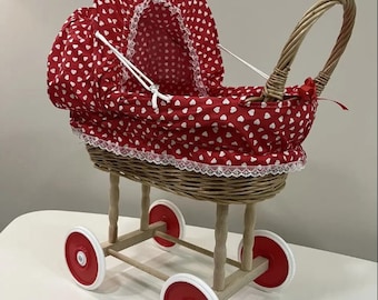 ko puppenwagen korb puppenwagen natrlich handgemacht puppenwagen geschenk  fr kinder rattan puppenwagen spielzeug korbkinderwagen - Etsy.de