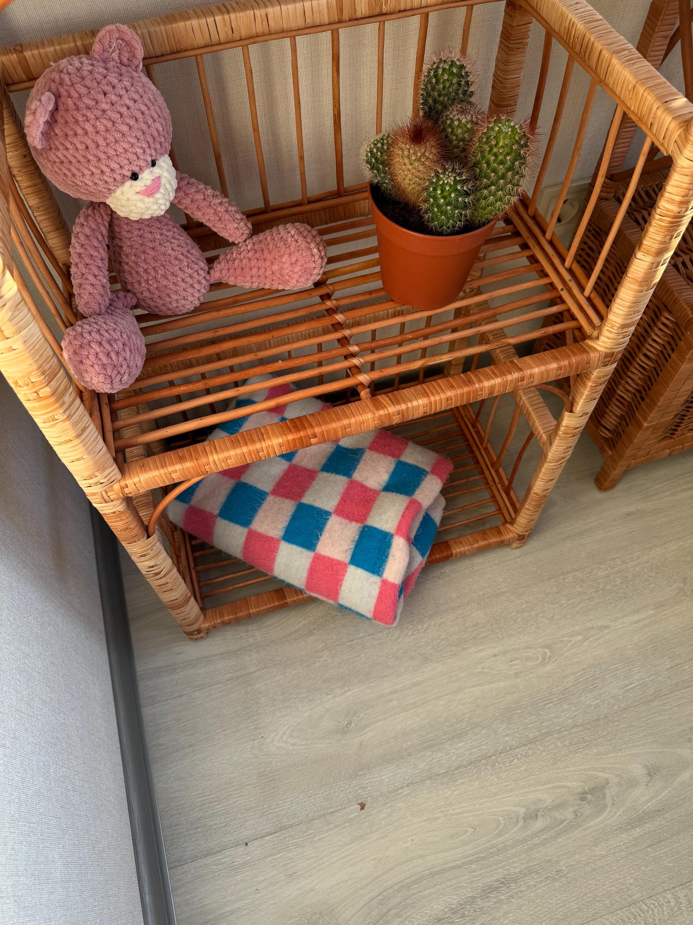 アーチ型の籐の棚、植物スタンド、天然の籐の棚、ボヘミアン家具