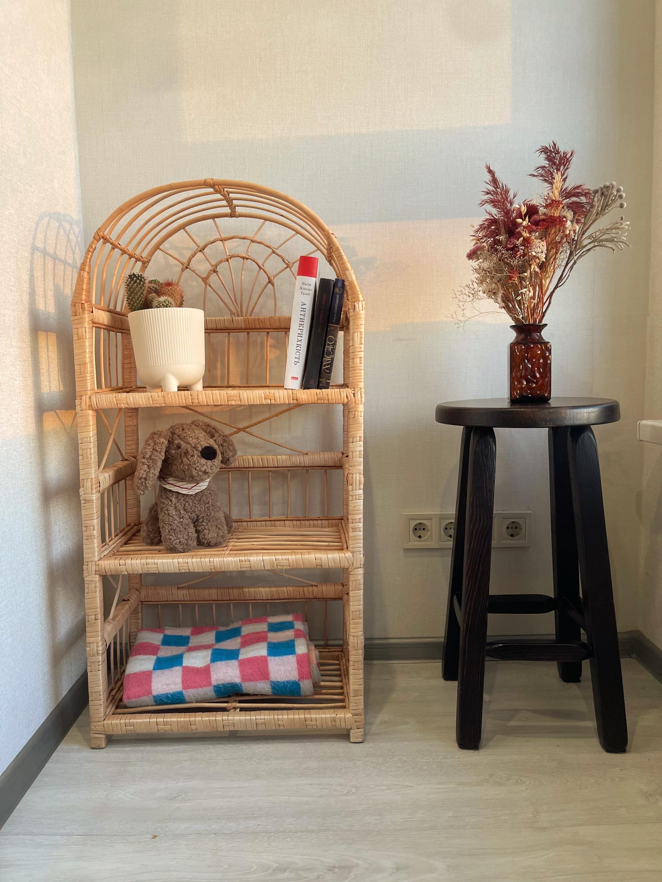 Vintage Arch Rattan Shelf - Etsy