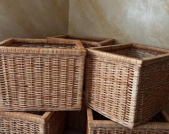 handmade wicker storage basket ecofriendly laundry basket natural rattan baskets laundry hamper wicker organizer toy storage basket