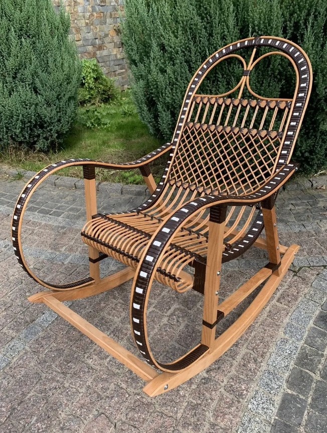 椅子 vintage rattan easy chair Rattan Chair Adult Wicker Chair Vintage Porch Lounge Arm
