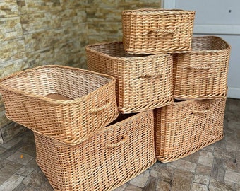 wicker storage basket laundry wicker organizer handmade laundry hamper ecofriendly basket